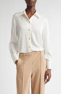 Vince Stretch Silk Button-Up Shirt