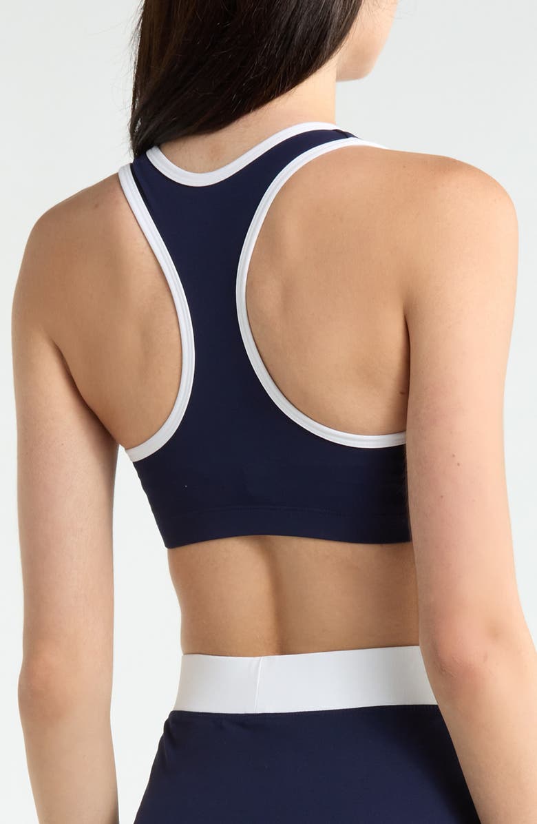 Year of Ours Sport Court Racerback Sports Bra, Alternate, color, Navy/White