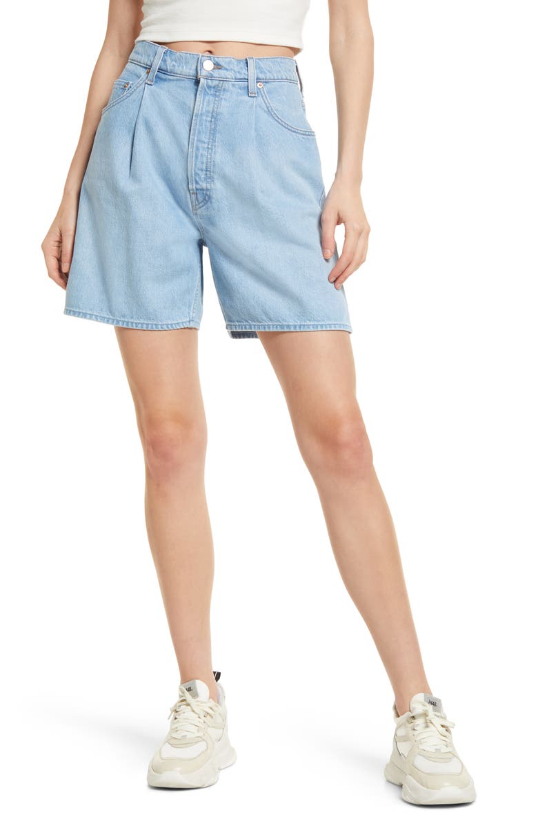 MOTHER SNACKS! The Pleated Fun Dip Shorts, Main, color, 