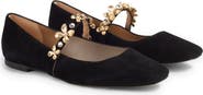 LK Bennett Amber Flower Trim Mary Jane Flat
