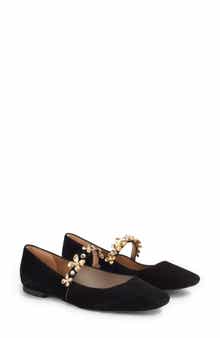 LK Bennett Amber Flower Trim Mary Jane Flat