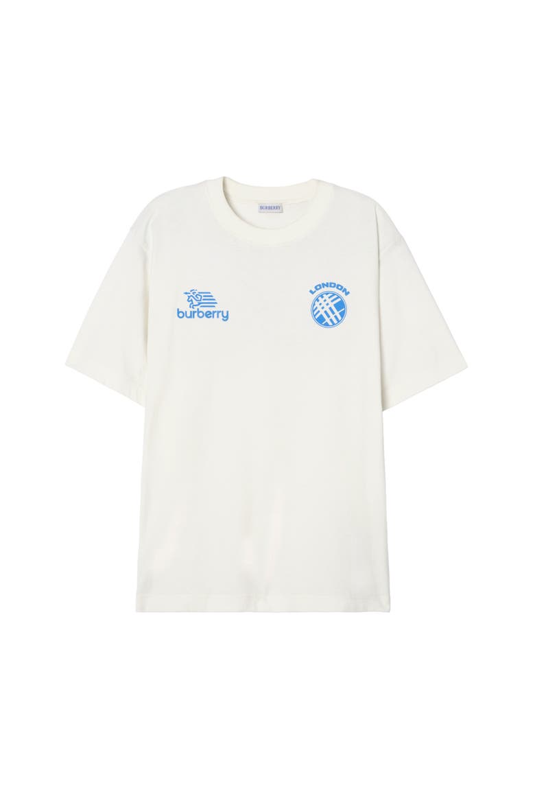 Logo Badge Cotton T-shirt, Alternate, color, Chalk white