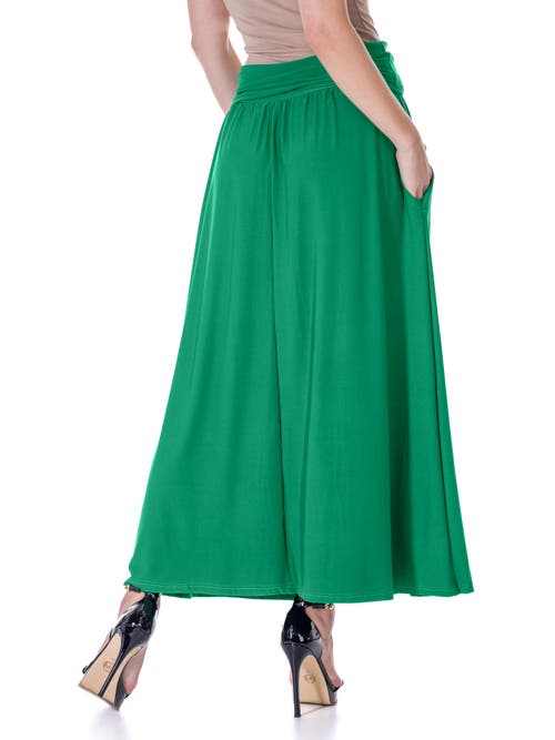 24seven Comfort Apparel Foldover Maxi Skirt With Pockets