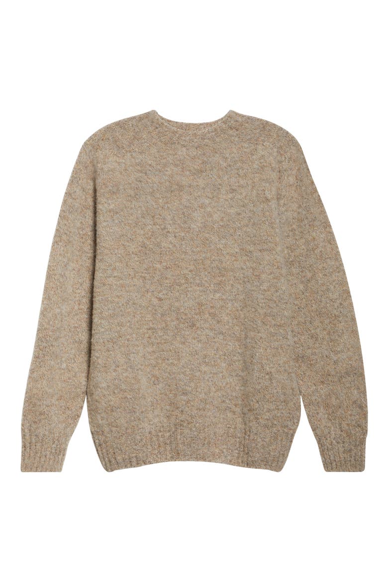 Brushed Shetland Wool Sweater, Alternate, color, OUTMEAL MELANGE