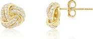 The Lovery Fine Jewelry CZ Knot Stud Earrings