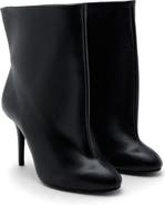 MANGO Leather Stiletto Bootie