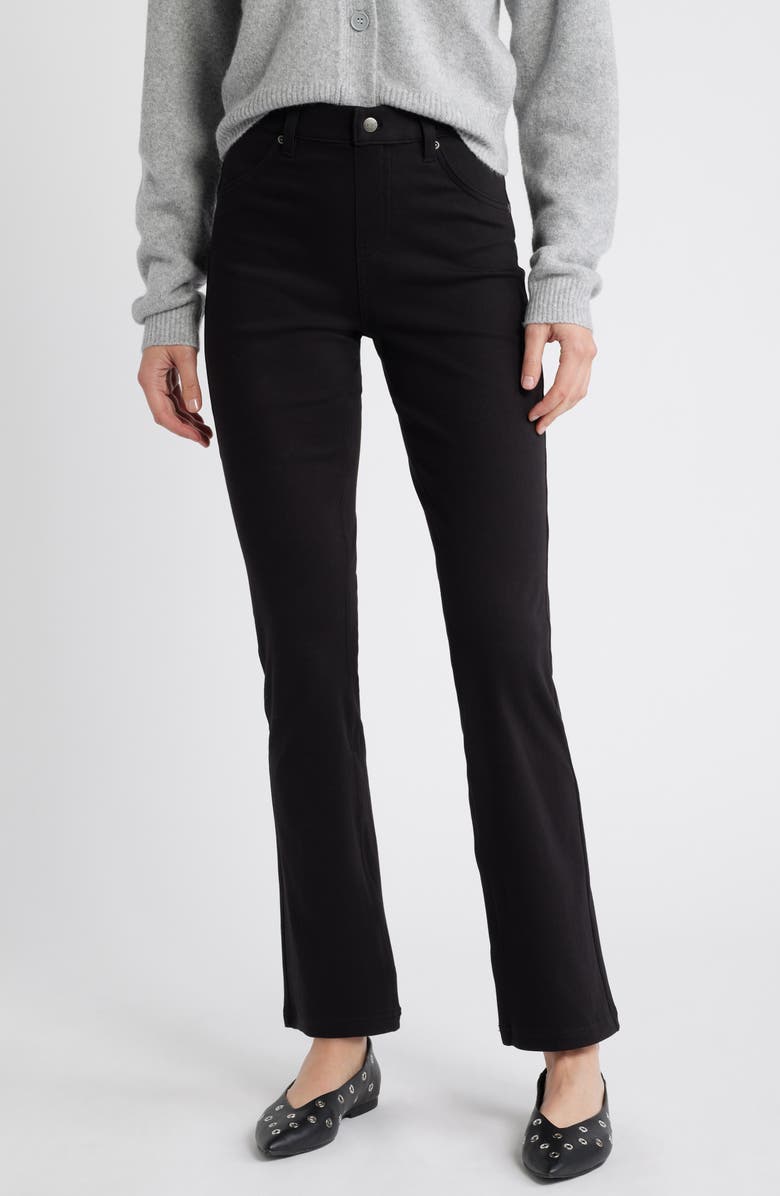 Hue Baby Bootcut Denim Leggings, Main, color, Black