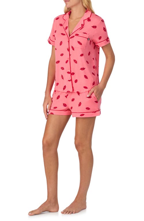 Kate Spade New York Print Short Pajamas In Pink