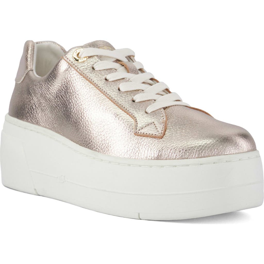 Dune London Episode Platform Sneaker In Gold