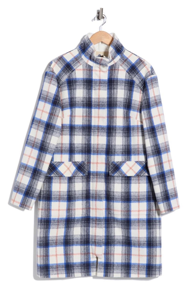 Stand Collar Coat, Main, color, BLUE
