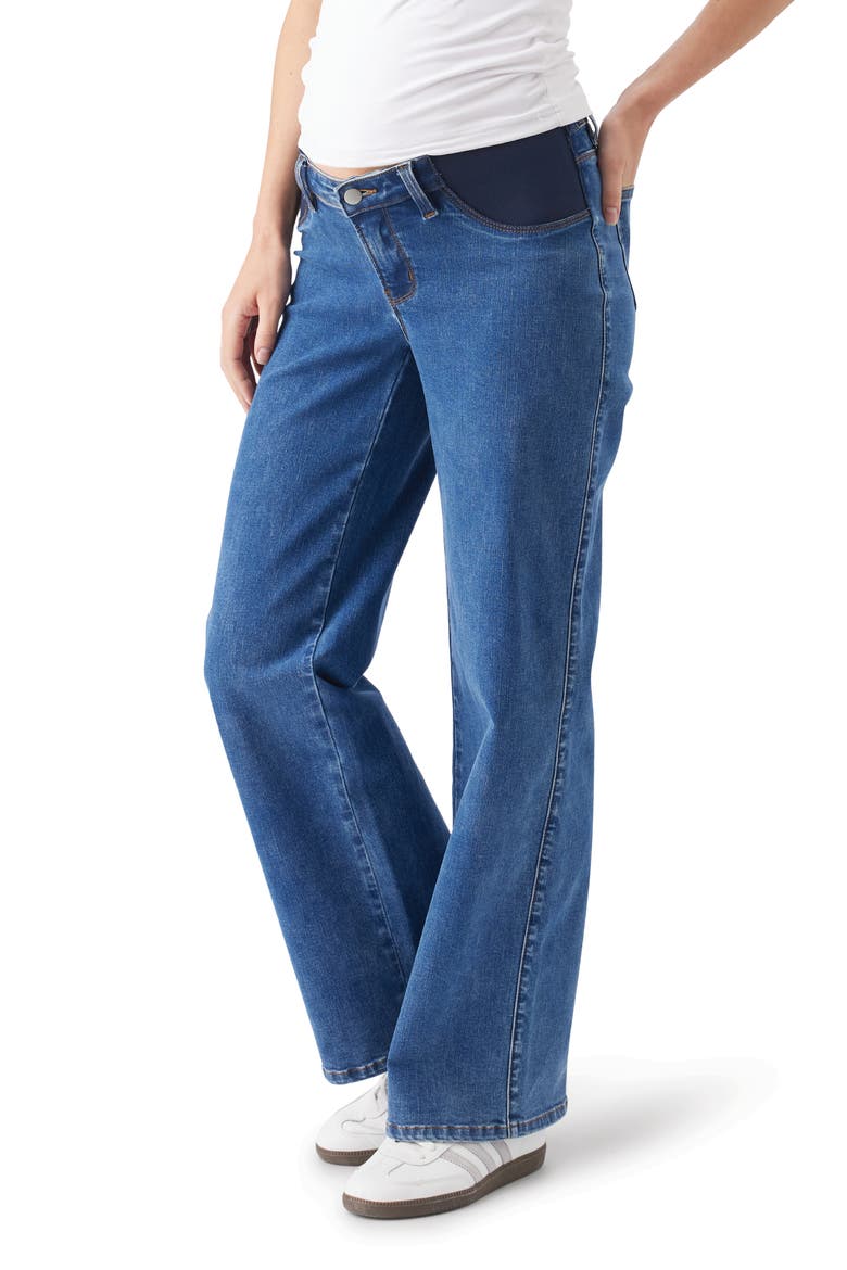 Kyle Wide Leg Under Tummy Maternity Jean, Alternate, color, True Blue