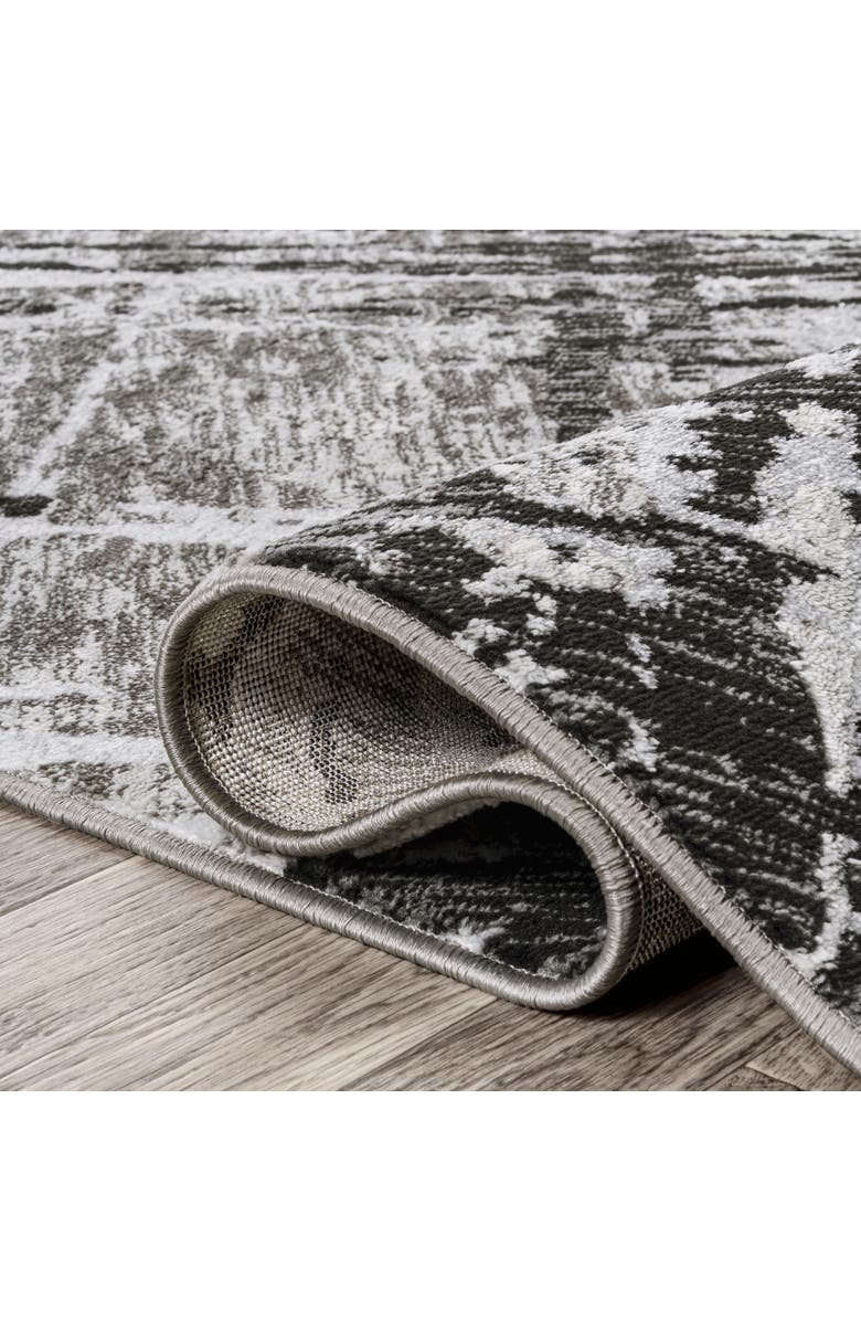 JONATHAN Y Slant Modern Abstract Area Rug, Alternate, color, Black/Gray