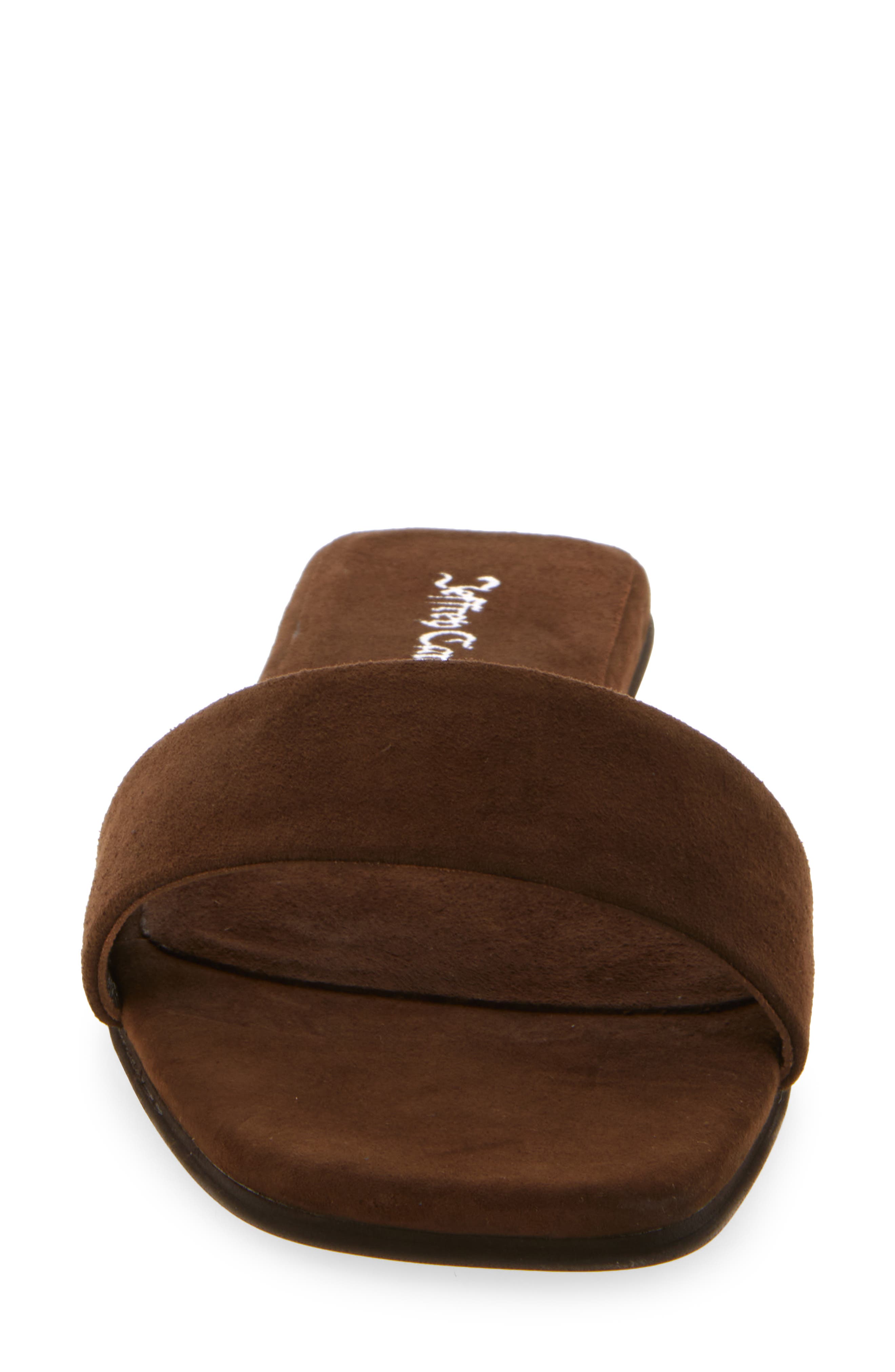 Vellum Slide Sandal, Alternate, color, BROWN SUEDE