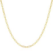 The Lovery Fine Jewelry Round Link Paperclip Chain Necklace