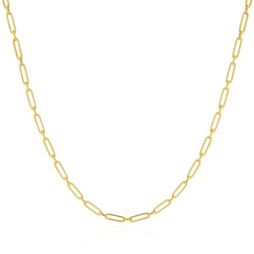 The Lovery Fine Jewelry Round Link Paperclip Chain Necklace In Gold