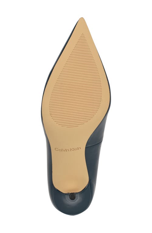 Calvin Klein Leciey Pointed Toe Pump In Green