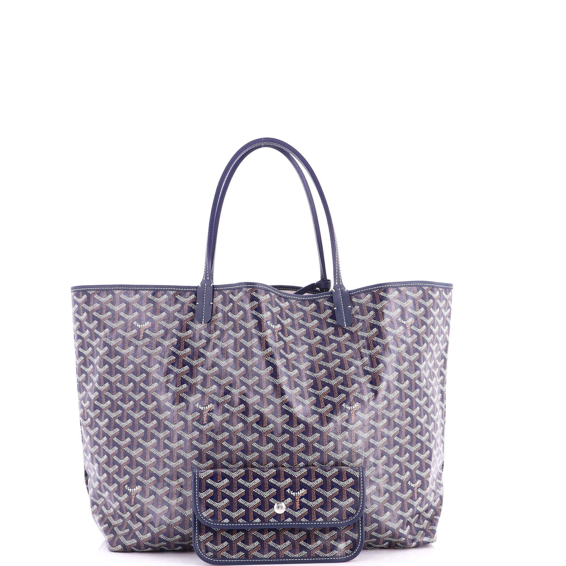 Pre-Owned Goyard Saint Louis Tote Coated Canvas GM, Alternate, color, Blue