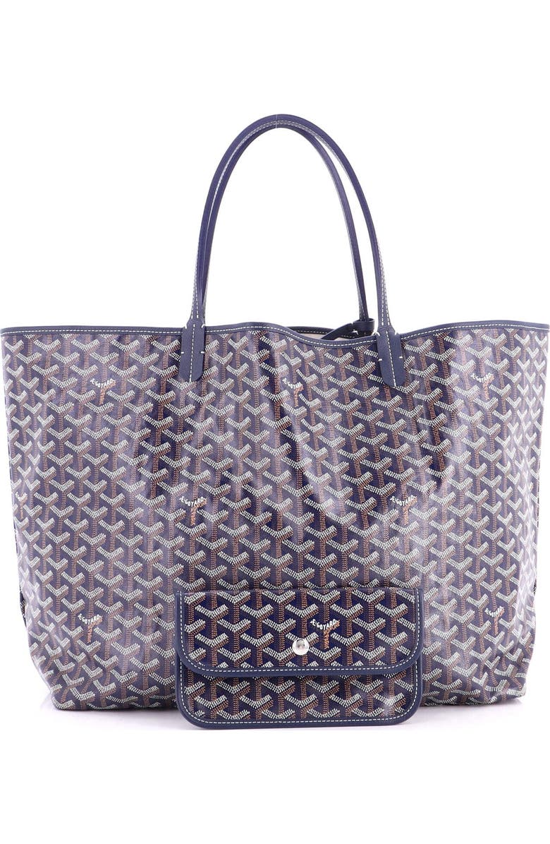 Pre-Owned Goyard Saint Louis Tote Coated Canvas GM, Alternate, color, Blue