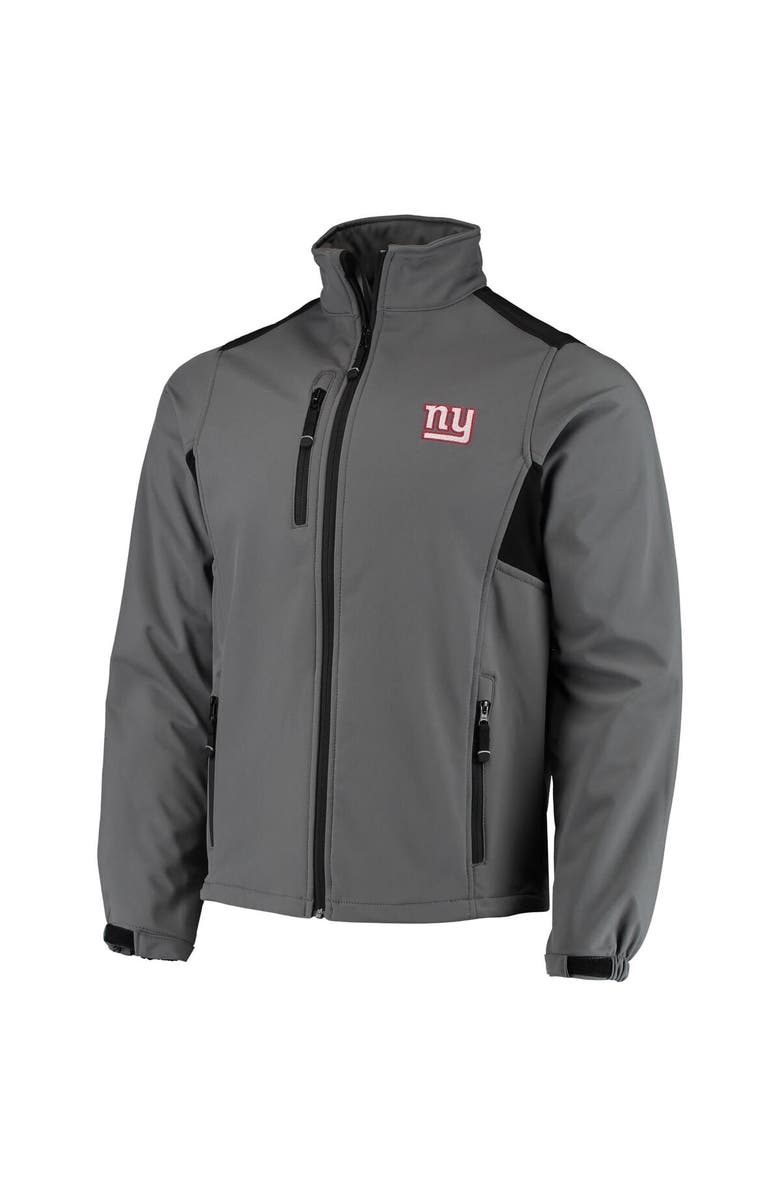 DUNBROOKE Men's Dunbrooke Charcoal New York Giants Circle Softshell Fleece Full-Zip Jacket, Alternate, color,