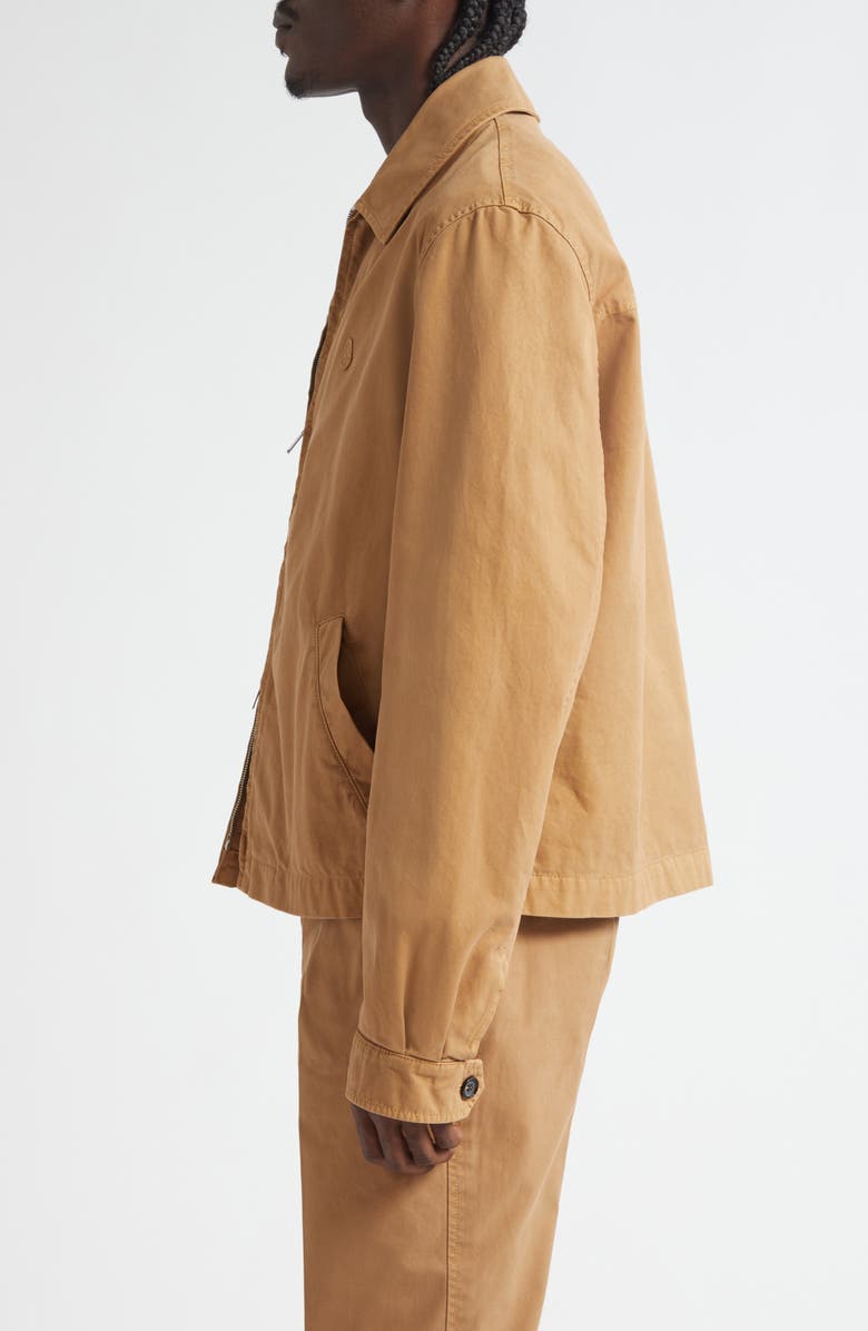 McQueen Embroidered Skull Cotton Twill Jacket, Alternate, color, Sand