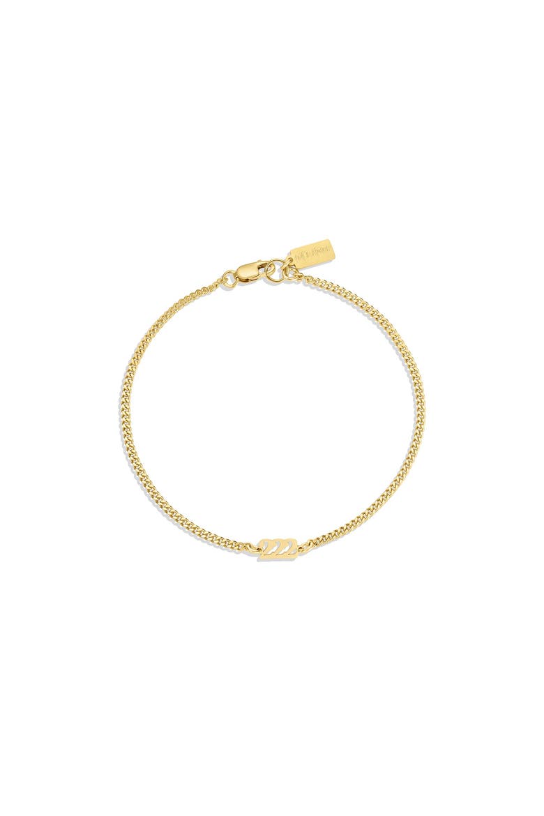 Angel Numbers Bracelet, Main, color, Gold / 222