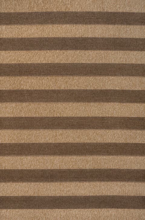 Sutton Easy Jute Modern Geometric Boho Stripe Indoor/Outdoor Area Rug
