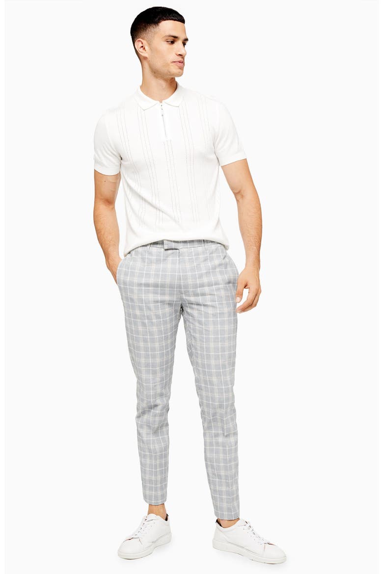 Myth Check Skinny Fit Dress Pants, Alternate, color, GREY MULTI