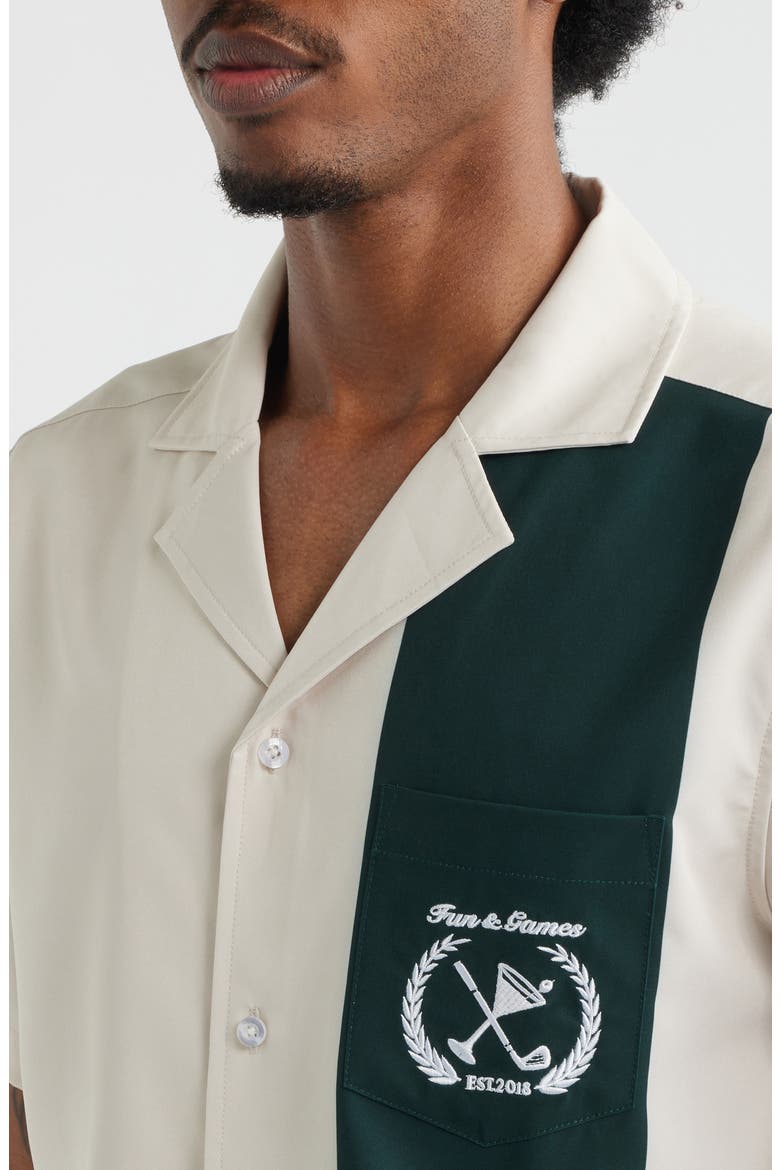 Club House Weekend Camp Shirt, Main, color, WHITE