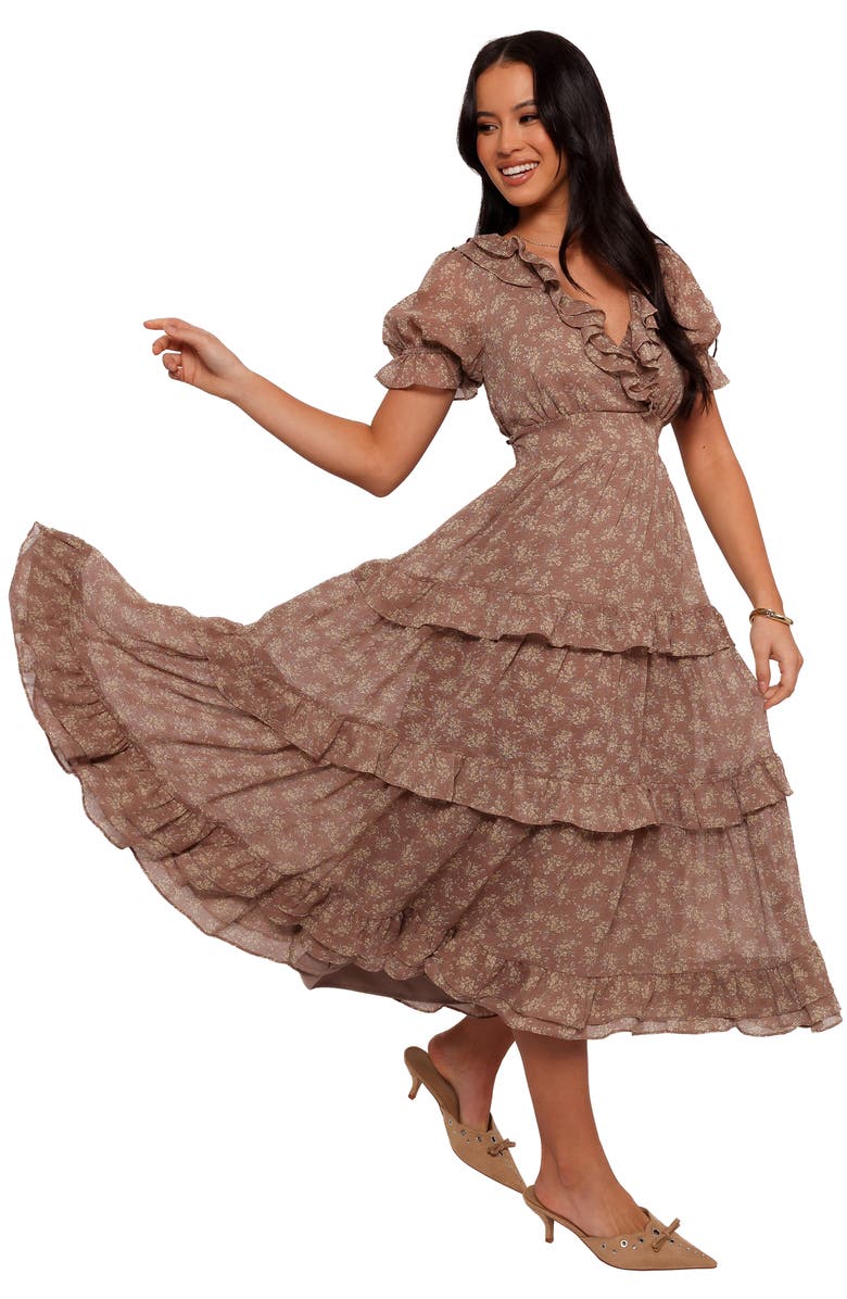 Petal & Pup Dayla Floral Ruffle Midi Dress, Alternate, color,