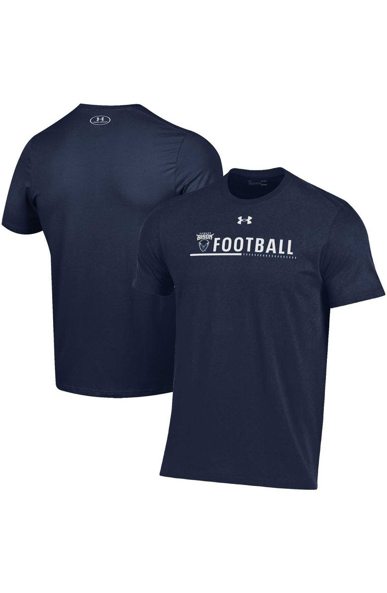 Under Armour Men's Under Armour Navy Howard Bison 2022 Sideline Football Performance Cotton T-Shirt, Main, color, 