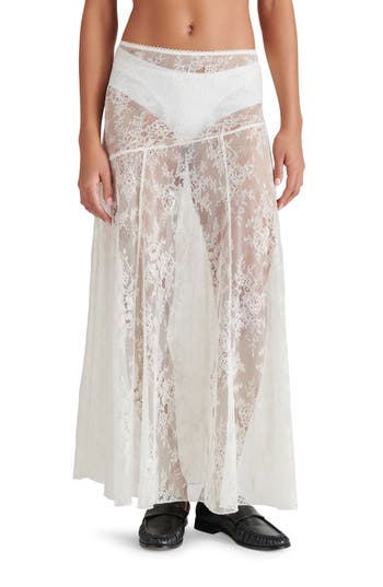Steve Madden Veera Lace Maxi Skirt In Brown