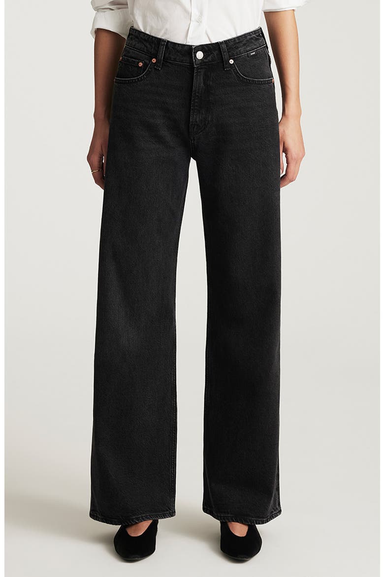 Florida Mid Rise Wide Leg Jeans, Main, color, DARK SMOKE CLASSIC B