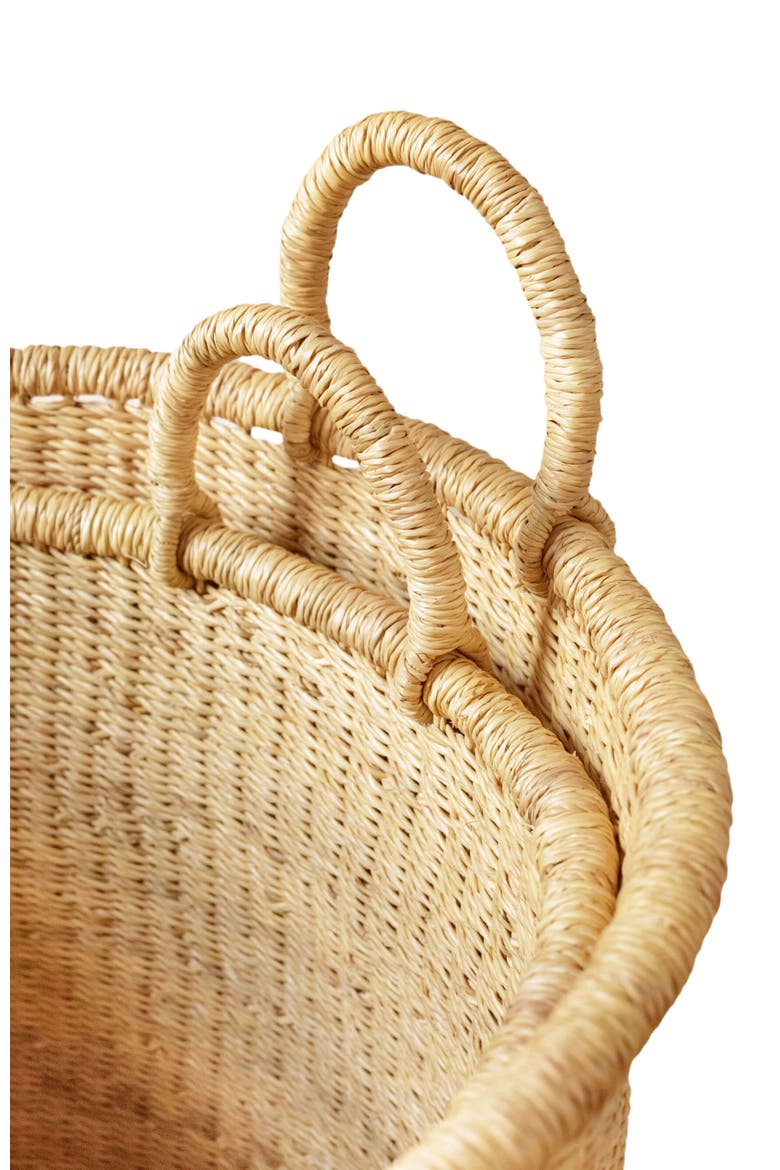 Bolga Hamper Baskets Set of 2, Alternate, color, Natural