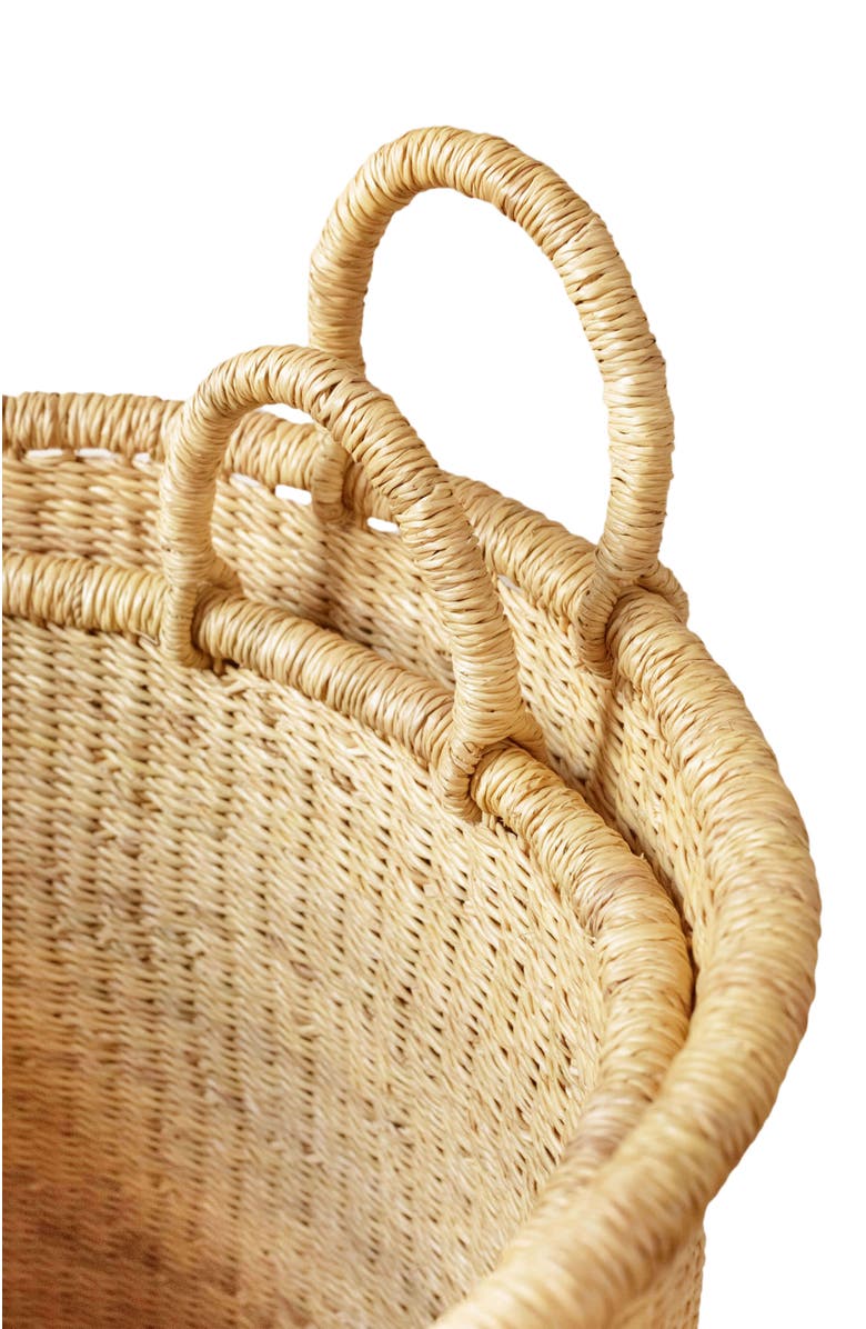indego africa Bolga Hamper Baskets Set of 2, Alternate, color, 