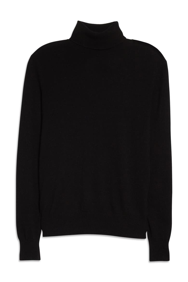 Cashmere Turtleneck Sweater, Alternate, color, CLASSIC BLACK