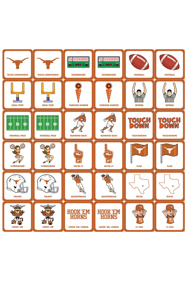 Texas Longhorns Matching Game, Alternate, color, Multicolor