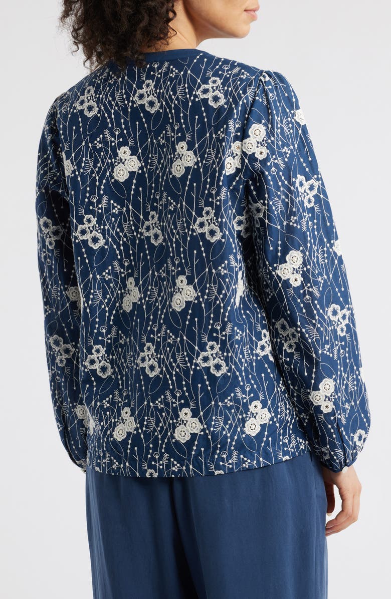 Masai Copenhagen Dixie Floral Embroidered Cotton Top, Alternate, color, 