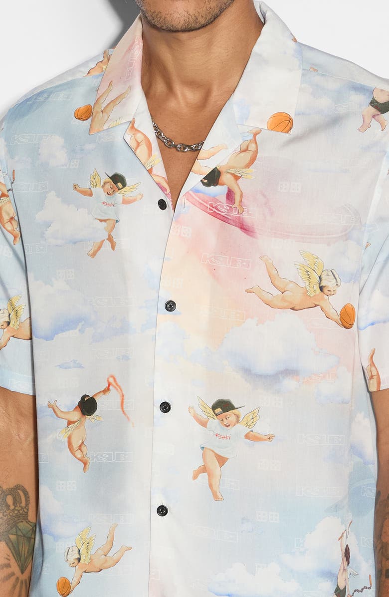 Ksubi Dreamers Lyocell Camp Shirt, Alternate, color,