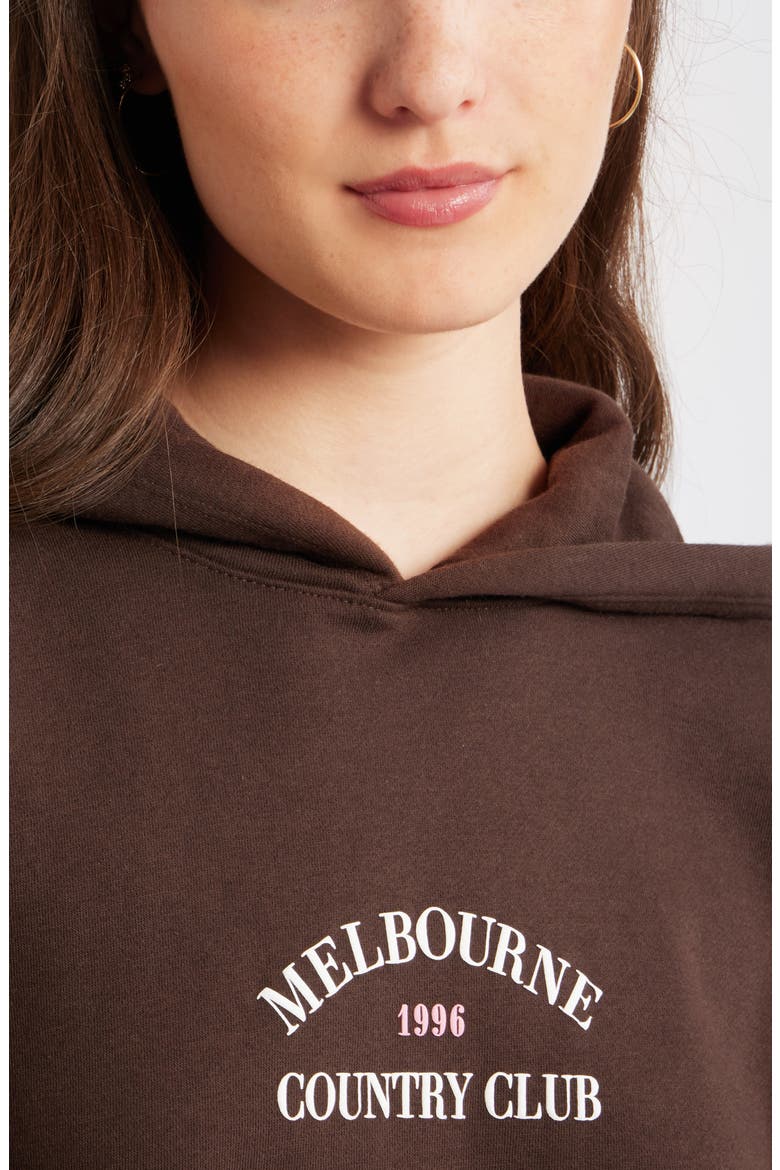 Graphic Hoodie, Alternate, color, BROWN- PINK CLUB