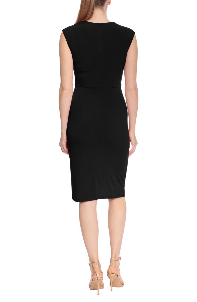 London Times Asymmetric Shirred Dress, Alternate, color, 