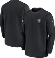 Nike Men's Nike Black Las Vegas Raiders 2023 Sideline Throwback Heavy Brushed Waffle Long Sleeve Top