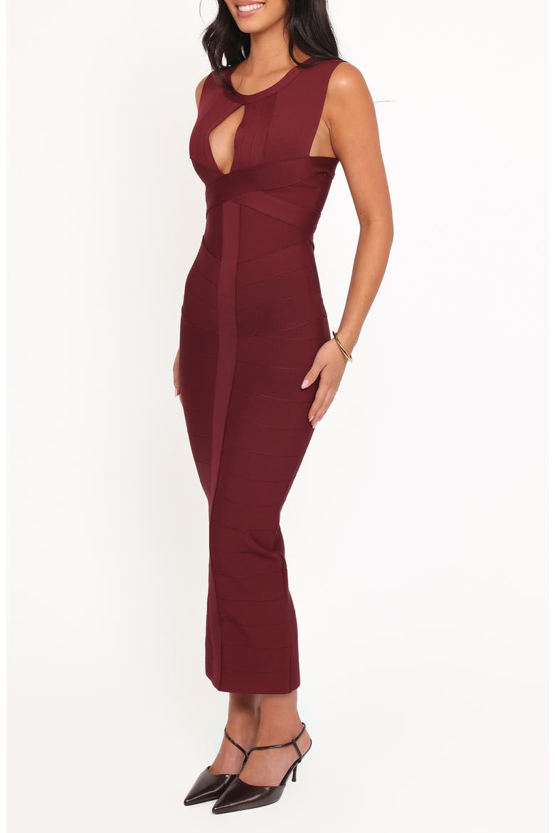 Josiah Keyhole Body-Con Midi Dress, Alternate, color, BURGUNDY