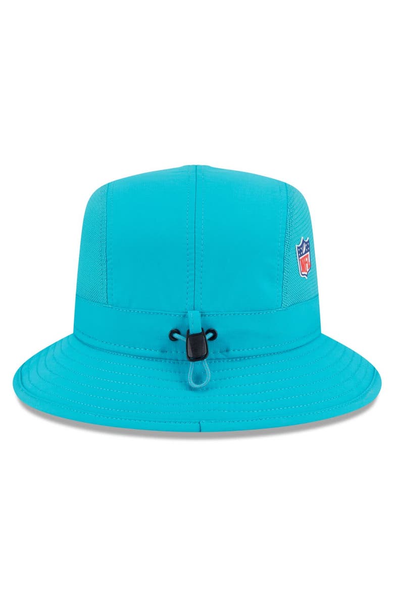 New Era Men's New Era Aqua Miami Dolphins 2025 Sideline Bucket Hat, Alternate, color, Aqua