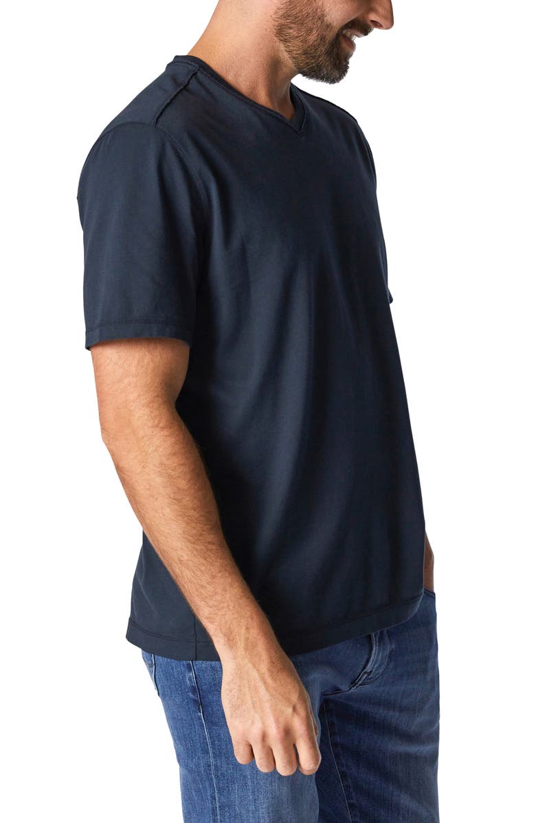 34 Heritage Deconstructed V-Neck Pima Cotton T-Shirt, Alternate, color, Blueberry