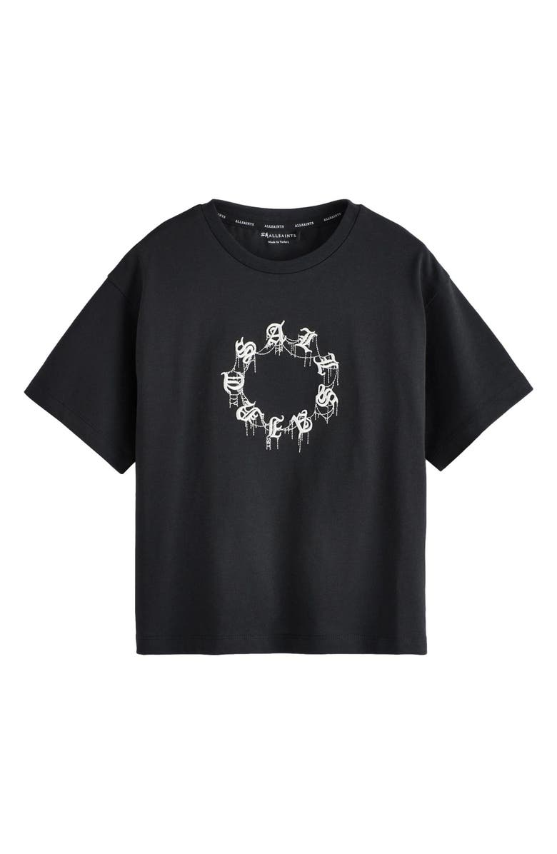 smALLSAINTS by ALLSAINTS Kids' Cryptierra Cotton Graphic T-Shirt, Main, color, Black