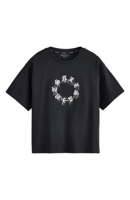 Smallsaints By Allsaints Kids' Cryptierra Cotton Graphic T-shirt In Black