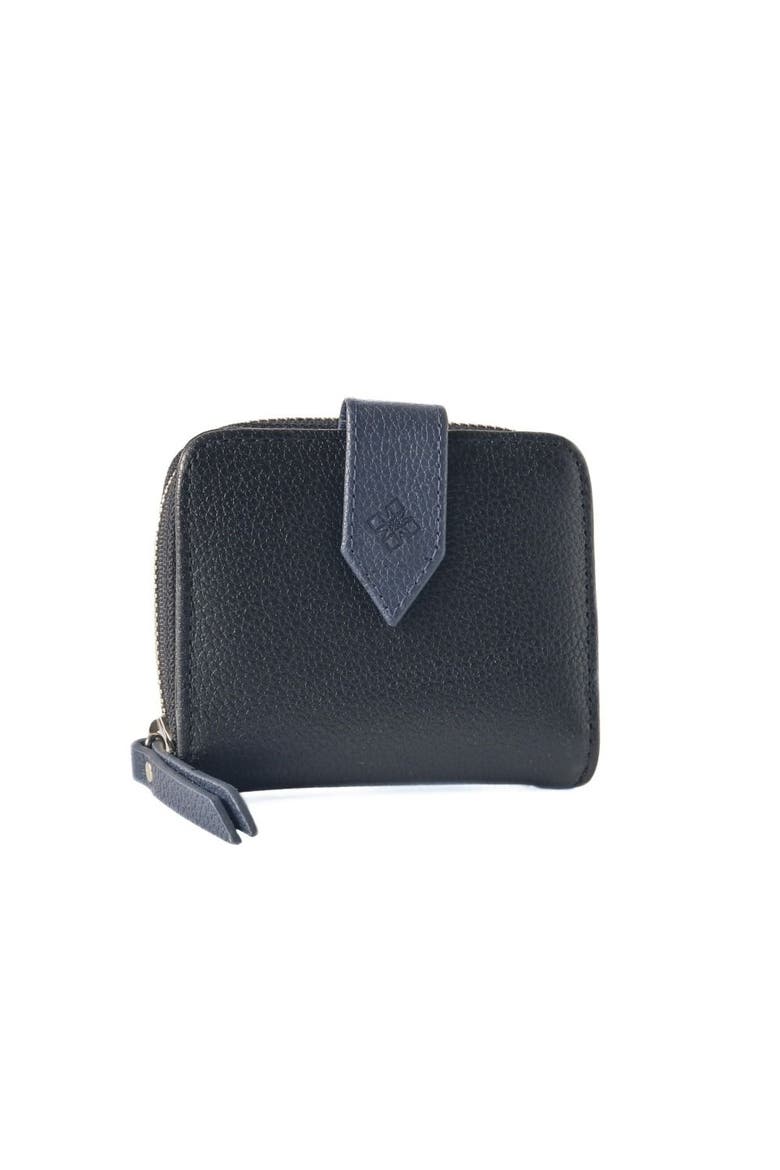 Camila Small Leather Wallet, Alternate, color, Black