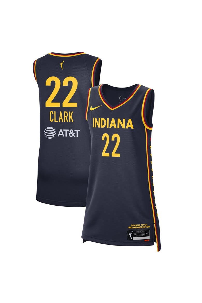 Unisex Nike Caitlin Clark Navy Indiana Fever 2024 WNBA Draft Explorer Edition Victory Player Jersey, Main, color, Navy