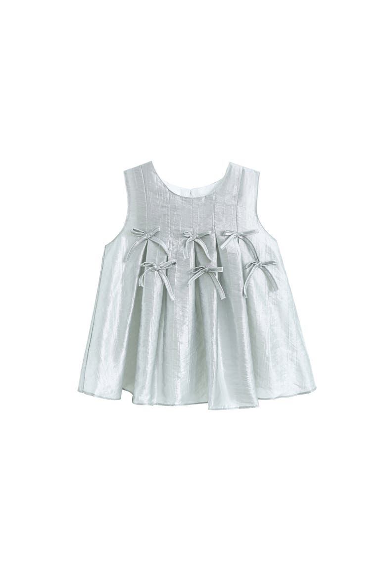 Ruffle Bow Sleeveless Top & Skirt Set, Alternate, color, Metallic
