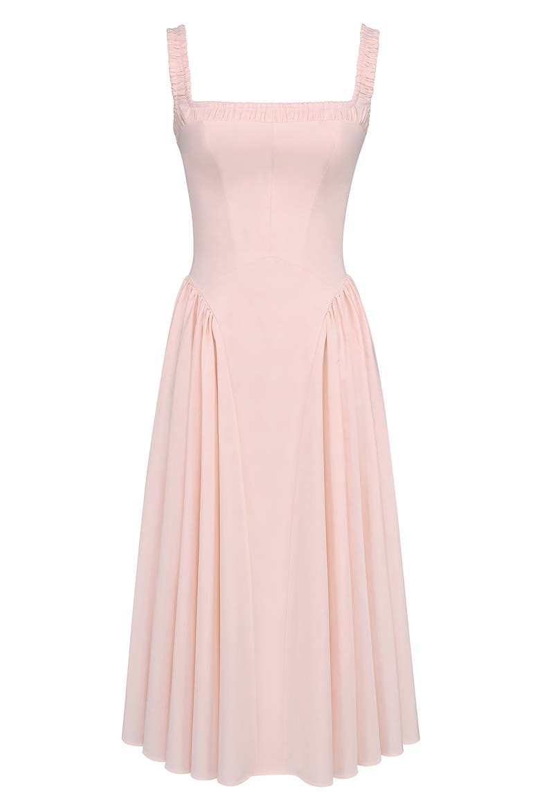 Dorothy Stretch Cotton Dress, Alternate, color, VEILED ROSE